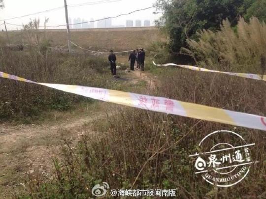 福建晉江村民在祭拜路上發現一具燒焦女尸(圖)